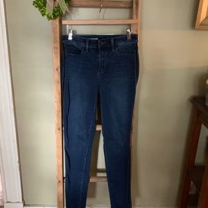 High waisted jegging ankle with velvet stripe